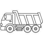 26 Coloring pages dump truck